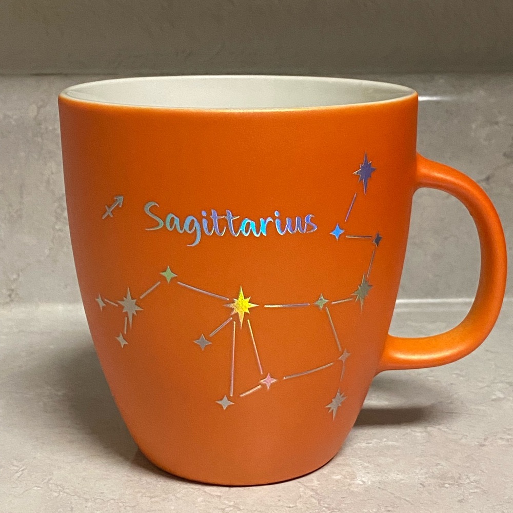 Sagittarius Coffee Mug, large 18 oz. Size. Color burnt orange.  NWOT